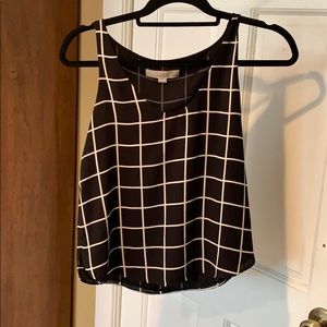 Black and white tank top